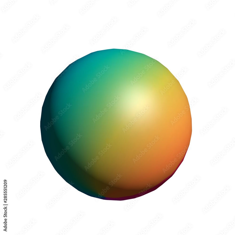 big multicolor sphere digital rainbow