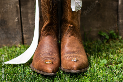 boots with wedding rings