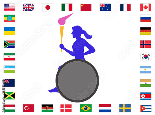 世界中をリレーしている聖火ランナー