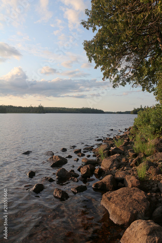 sunset on the river