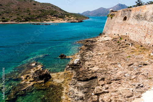 Seascape from Spinalonga fortress, Crete, Greese photo