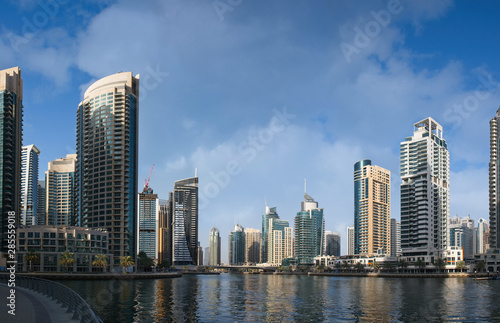 Dubai  UNITED ARAB EMIRATES  May 2019 - Beautiful view on Dubai marina. UAE