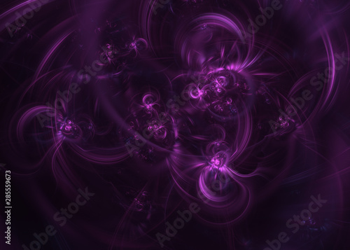 3D rendering abstract fractal light background.