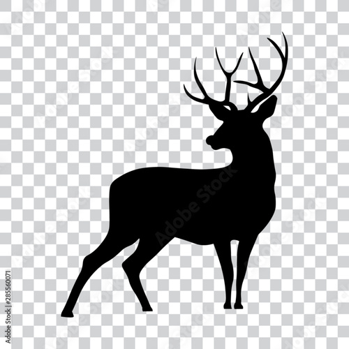 Deer silhouette vector illustration.