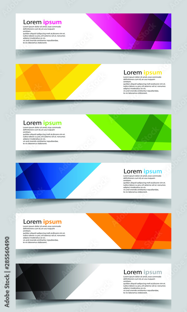 Vector abstract banner design background Vector abstract banner design background