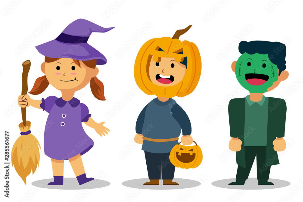 Cute Kids Wear Halloween Costume