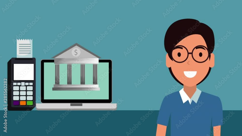 finances and economy online with laptop