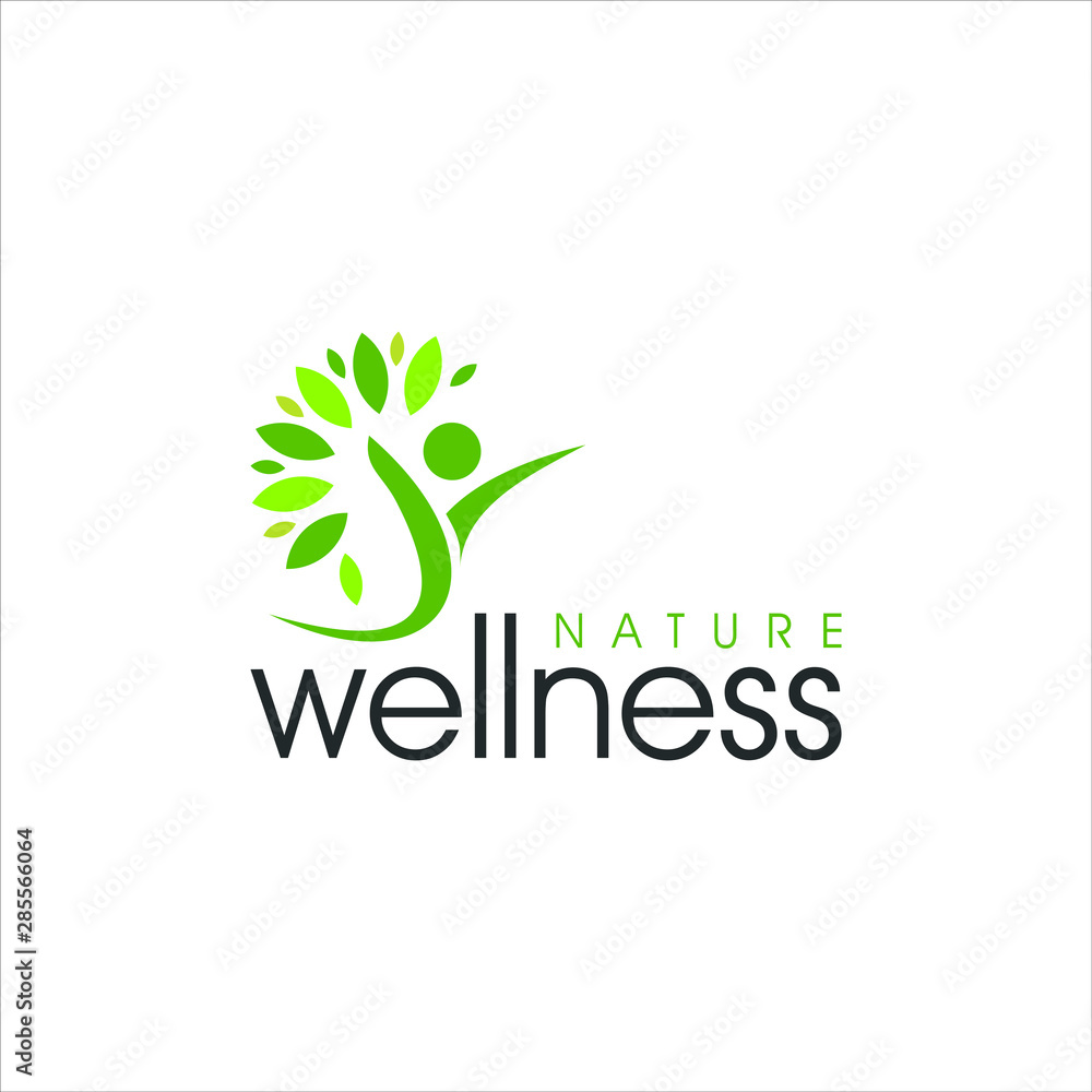 modern vibrant nature green wellness logo design idea modern vibrant nature green wellness logo design idea