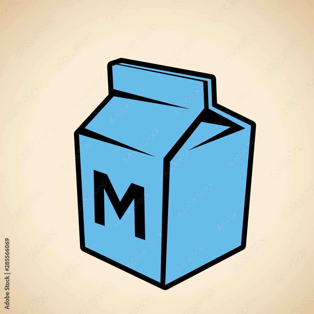 Milk Icon isolated on a Beige Background Vector Illustration Milk Icon isolated on a Beige Background Vector Illustration