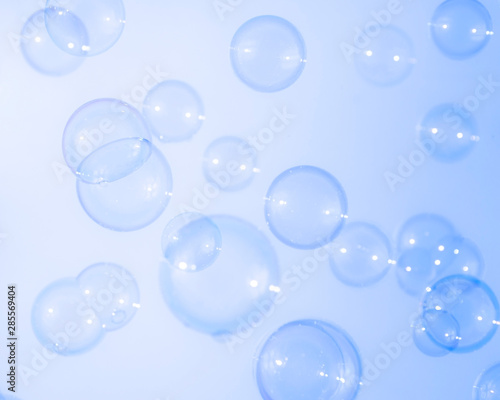 blue soap bubbles background