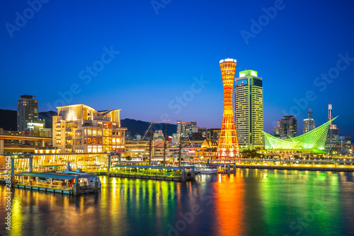 night scene of port of kobe in osaka aera, japan © Richie Chan