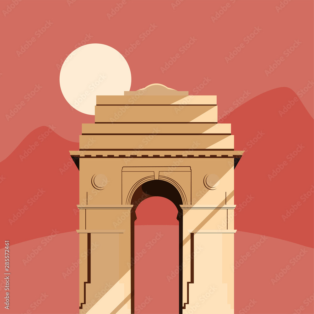 Fototapeta premium india independence day flat design