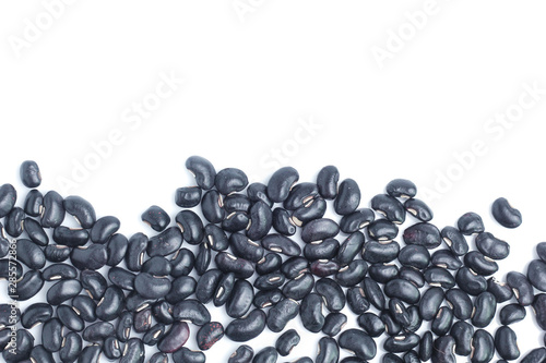 Black Beans on white background