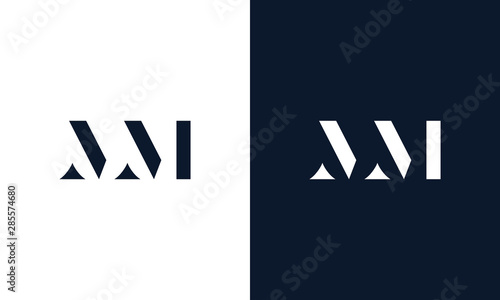 Abstract letter MM logo. This logo icon incorporate with abstract shape in the creative way.