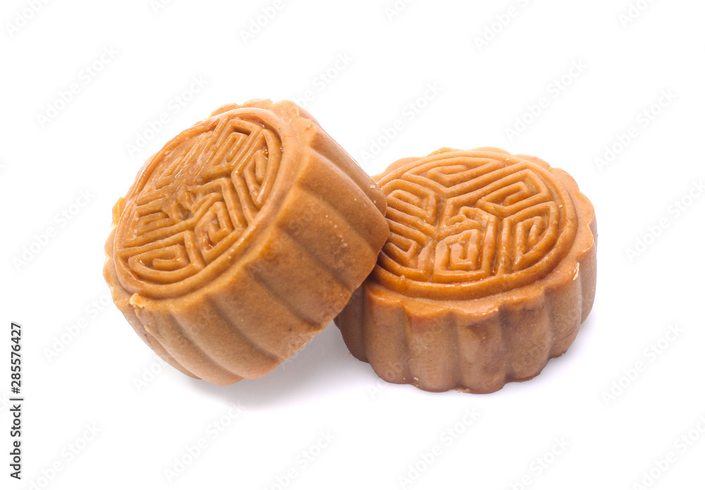 moon cake on white background moon cake on white background
