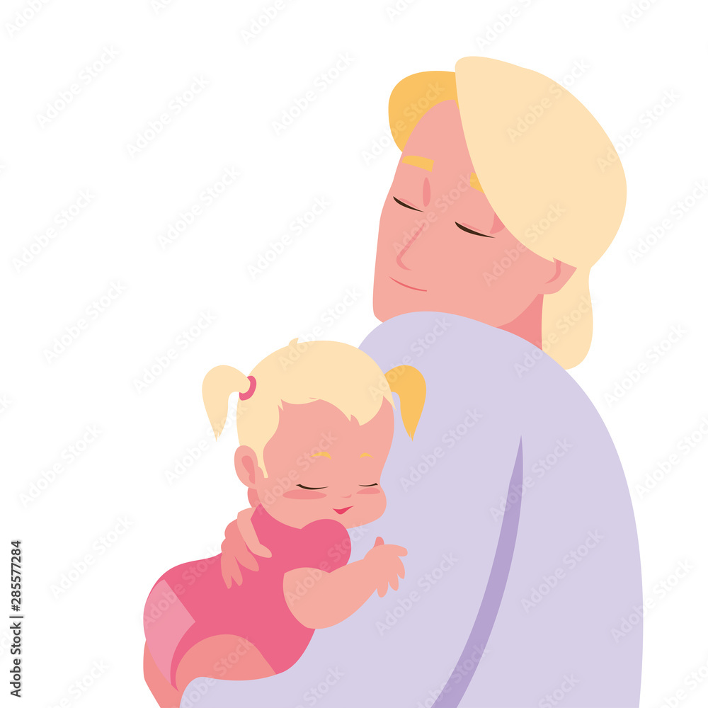 dad carrying his baby girl in arms dad carrying his baby girl in arms