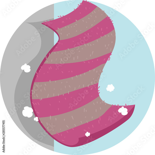 Household Chores Shake Out Small Rug Illustration