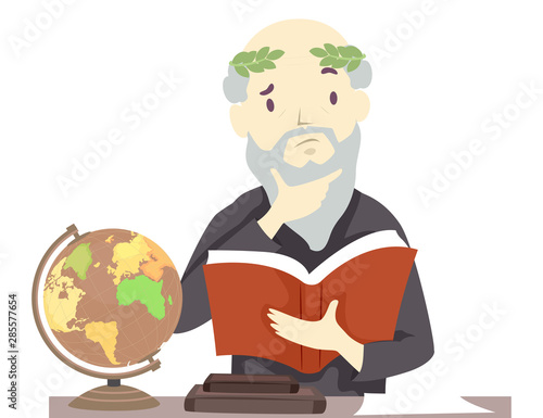 Senior Man Philosopher Thin...