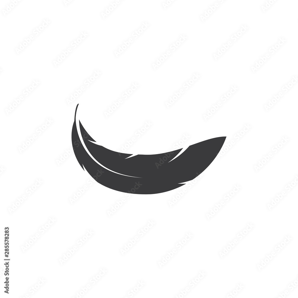 Feather ilustration logo vector Feather ilustration logo vector