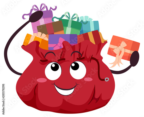 Mascot Gift Bag Illustration