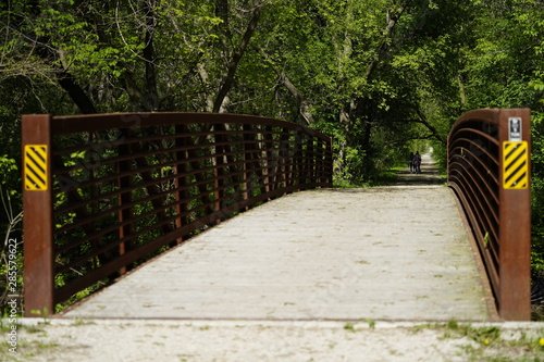 Beautiful Scenic Walking path bridge during the Summer
