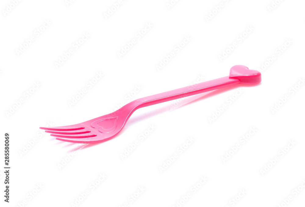 plastic fork, spoon isolated on white backgruond plastic fork, spoon isolated on white backgruond