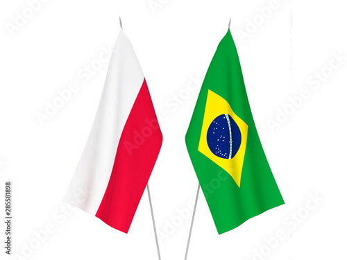 Brazil and Poland flags