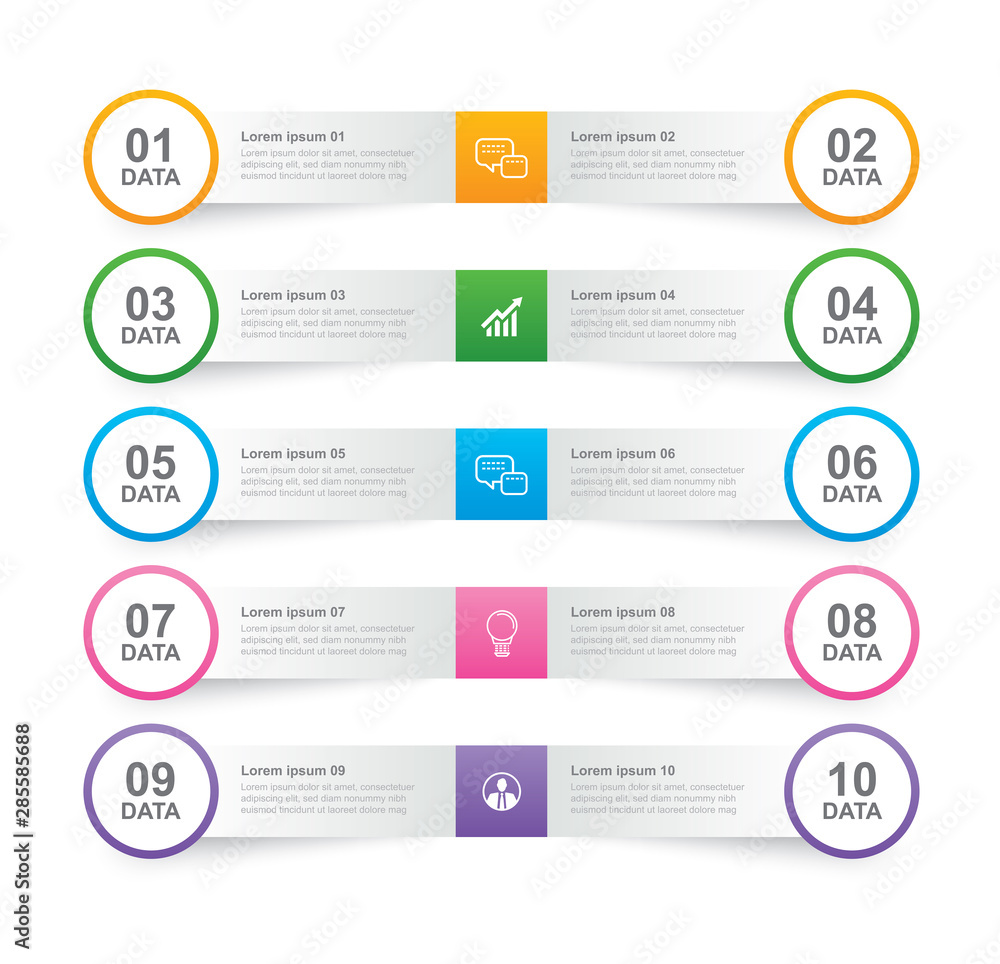 Infographics tab in horizontal paper index with 10 data template. Vector illustration abstract background. Can be used for workflow layout, business step, banner, web design. Infographics tab in horizontal paper index with 10 data template. Vector illustration abstract background. Can be used for workflow layout, business step, banner, web design.