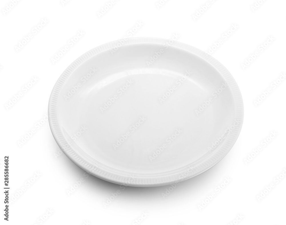 white plate isolated on white background. white plate isolated on white background.