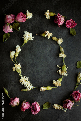 frame with flowers
