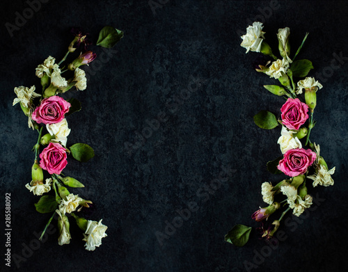 frame of flowers