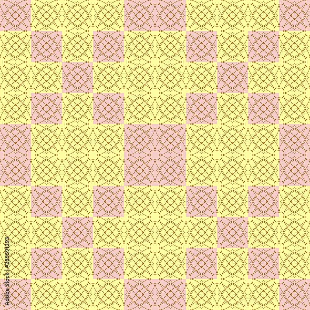 Seamless geometric vector pattern: light pink squares