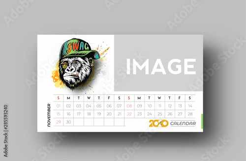 Happy new year 2020 Calenda -  New Year Holiday design elements for holiday cards