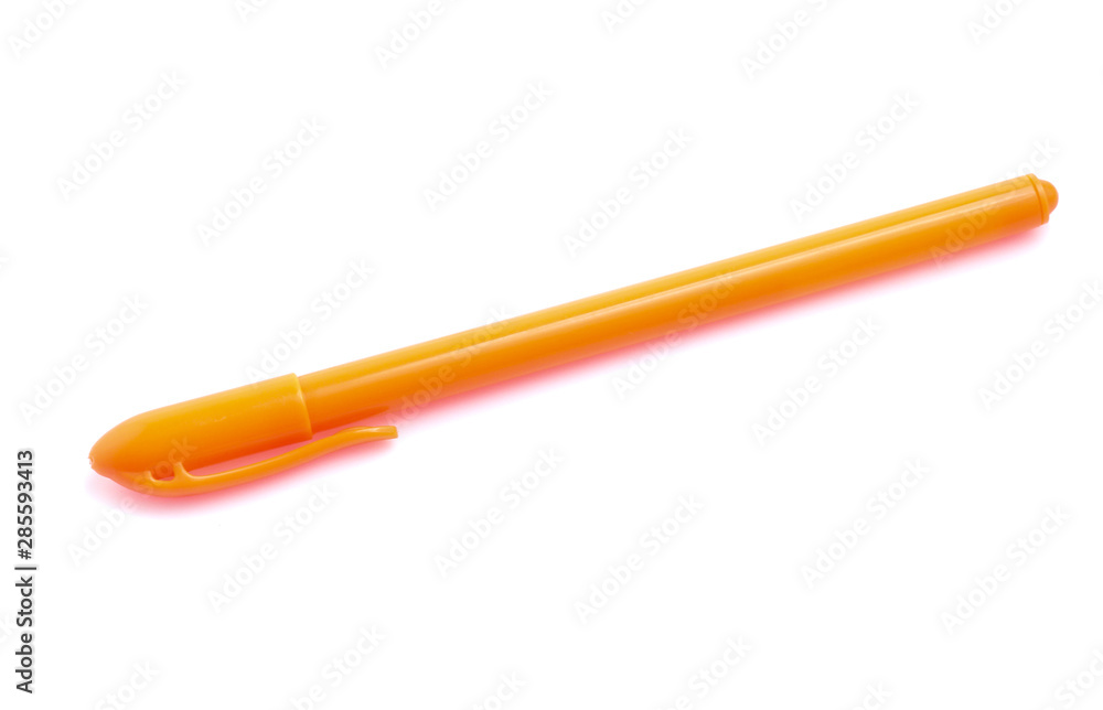 Colorful pen set on isolated background Colorful pen set on isolated background