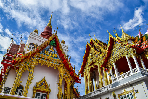 Lahan Temple, Bang Bua Thong, with the main Buddha image in the chapel is the Sukhothai Art Buddha image.