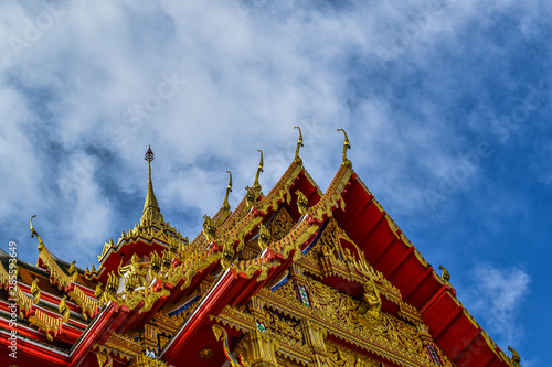Lahan Temple, Bang Bua Thong, with the main Buddha image in the chapel is the Sukhothai Art Buddha image.