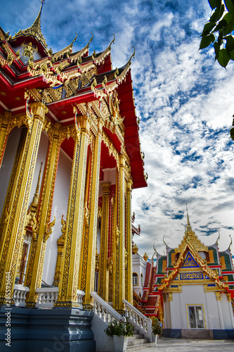 Lahan Temple, Bang Bua Thong, with the main Buddha image in the chapel is the Sukhothai Art Buddha image.