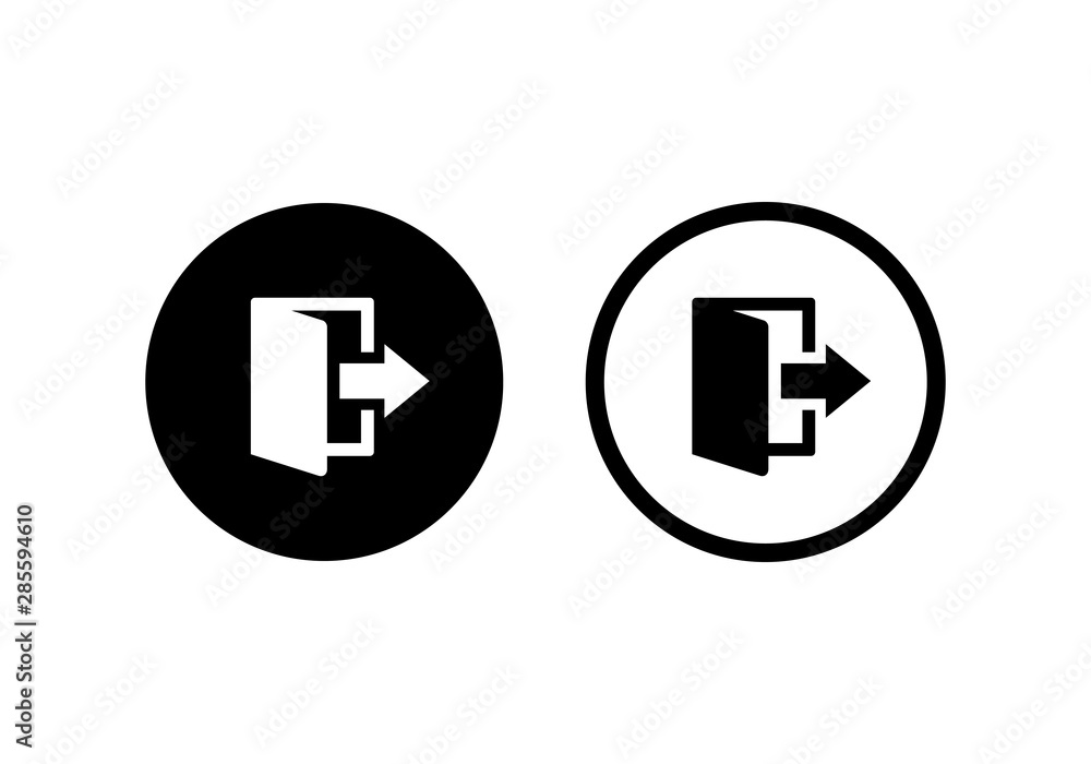 Obraz premium exit icon vector