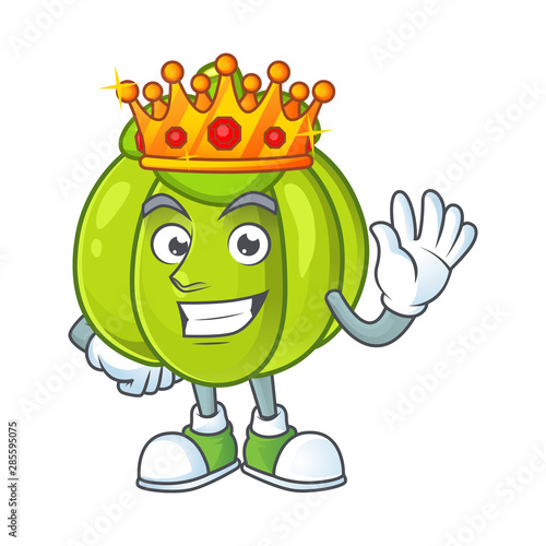 King green pumpkin on the cartoon character
