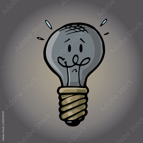 old burned out light bulb