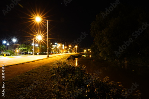 Night time Street Beauty glowing up the night