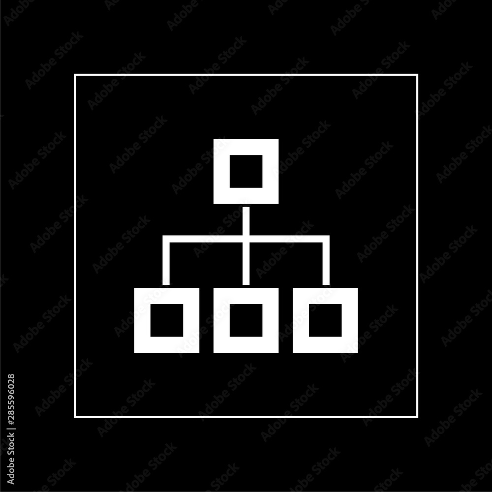 Flow chart Color icon on dark background Flow chart Color icon on dark background