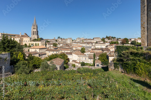 Foto Panoramic view of St Emilion, France