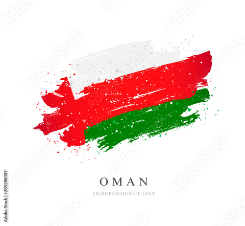 Flag of Oman. Vector illustration on a white background.