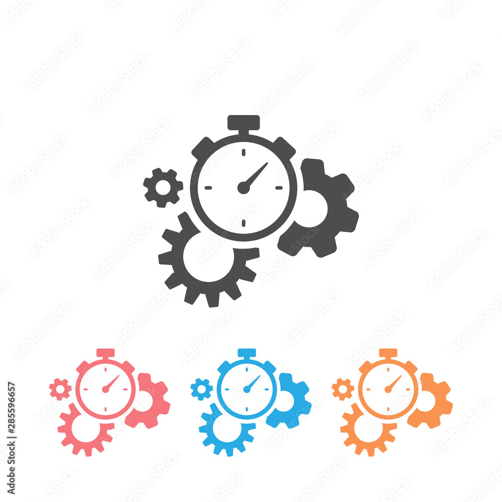 Productivity Icon set on white. Vector isolated Productivity Icon set on white. Vector isolated
