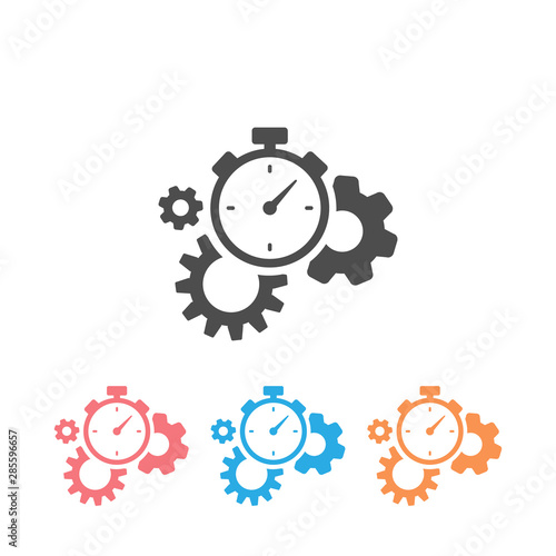 Productivity Icon set on white. Vector isolated