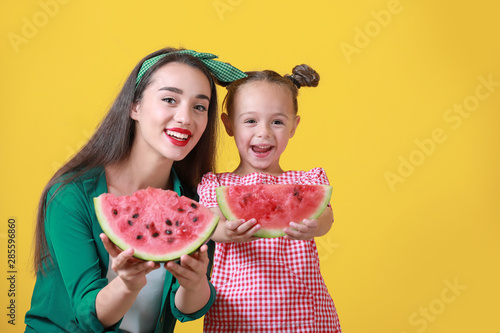 Happy mother and daughter h...