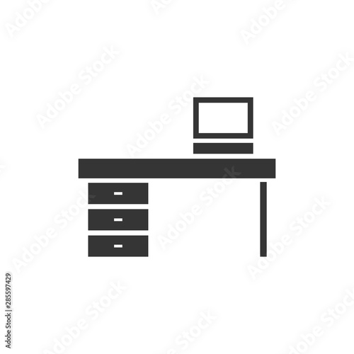 Office table icon. New trendy office table vector illustration symbol. eps file.
