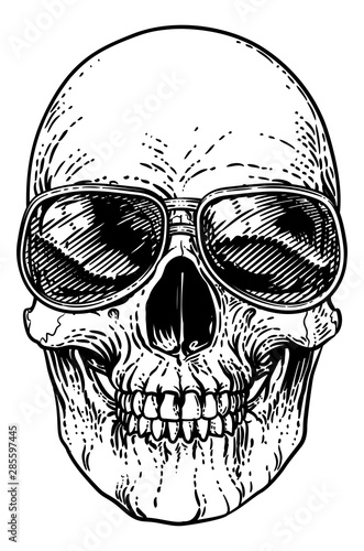 A cool human skeleton skull...