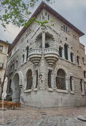 Typical Gothic Architecture On A Cloudy Day Soller Majorca Spain